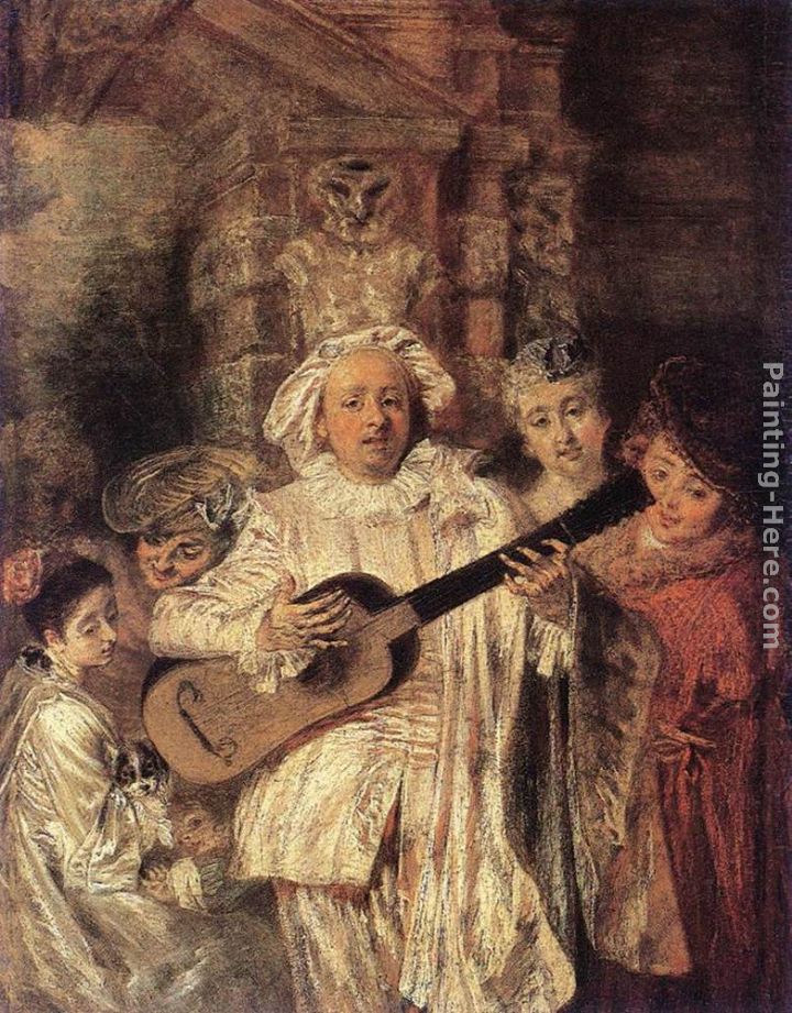 Gilles and his Family painting - Jean-Antoine Watteau Gilles and his Family art painting